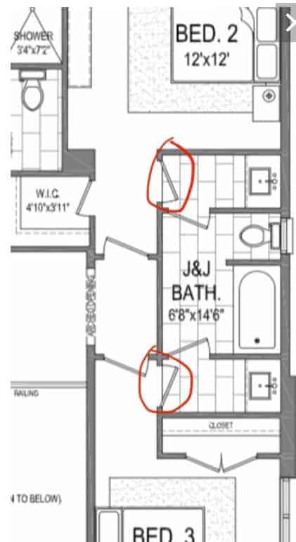 22 Jack And Jill Bathroom Layouts - Small Jack And Jill Bathroom Dimensions