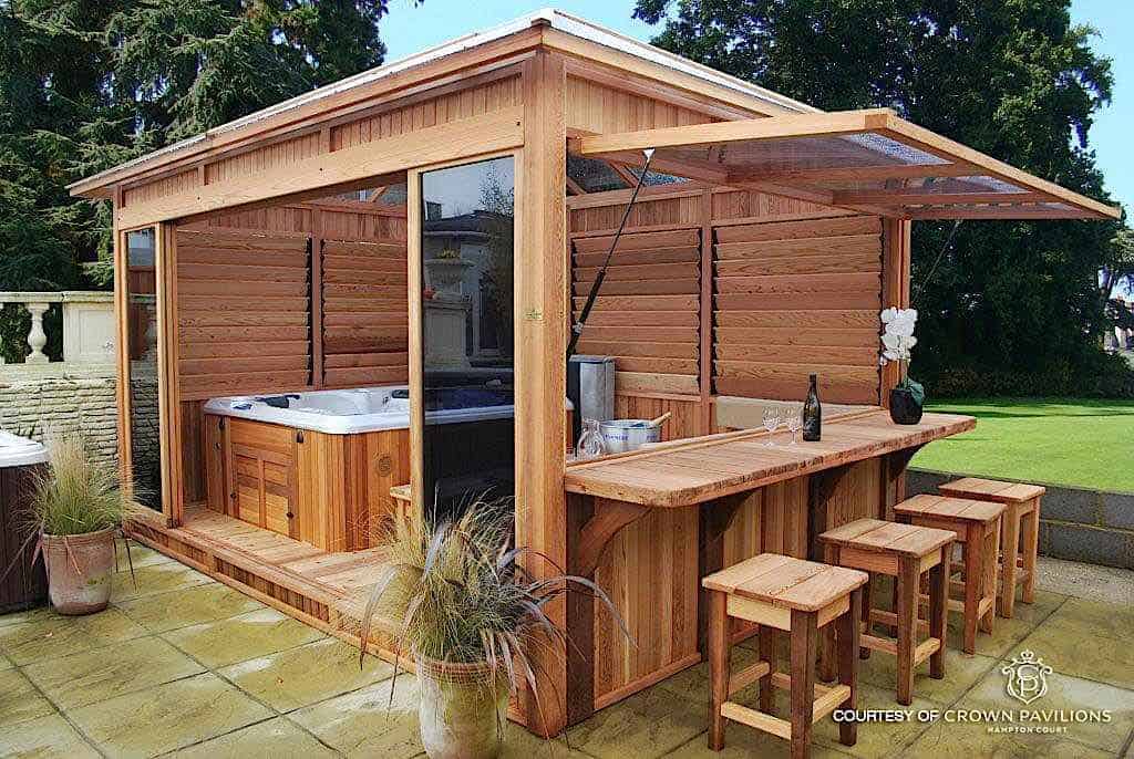 25 Diy Hot Tub Enclosure Ideas, How To Build A Wooden Hot Tub Gazebo