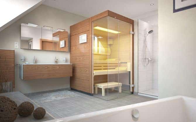 Sauna, shower and bath