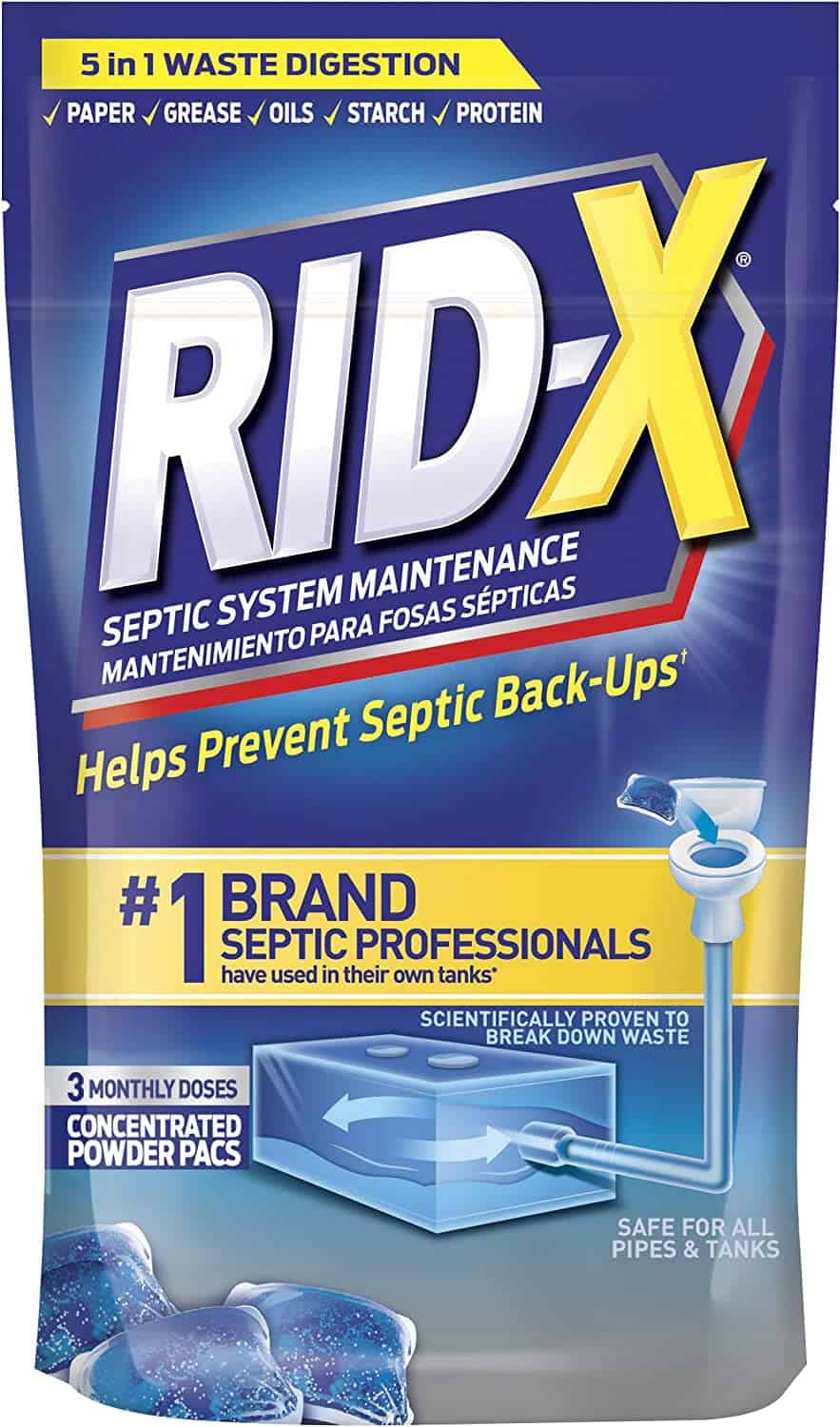 Toilet and septic tank treatment enzymes by Rid-X